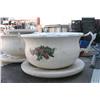 Image 1 : Oversized 4 1/2' Foot Tall Tea Cup with Steam vent and Floral Pattern