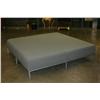Image 1 : Large 6' Foot by 6' Foot Oversized Ottoman with steal frame legs
