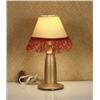 Image 1 : Small Brass Bullet Lamp with Ruffle Shade X10