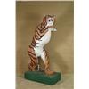 Image 1 : 94" Paper Mache Tiger fixed to Base with Wheels 