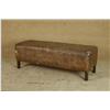 Image 1 : Modern Dark Woven Wicker Footed Bench