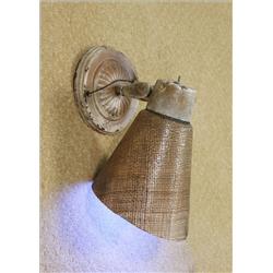 "I walk the line" 2005 with " Joaquin Phoenix" Original 1950's Atomic Brass Wall Sconce with Woven F