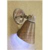Image 1 : "I walk the line" 2005 with " Joaquin Phoenix" Original 1950's Atomic Brass Wall Sconce with Woven F