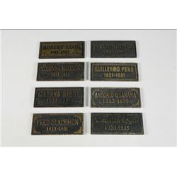 "Terminator 3" 2003 with "Arnold Schwarzenegger" Screen Used Grave Marker set of Eight From Sarah Co