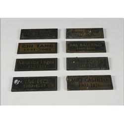 "Terminator 3" 2003 with "Arnold Schwarzenegger" Screen Used Grave Marker set of Eight From Sarah Co