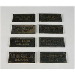 "Terminator 3" 2003 with "Arnold Schwarzenegger" Screen Used Grave Marker set of Eight From Sarah Co