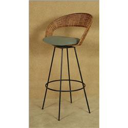 "Ray" 2004 starring "Jamie Foxx" 1950's Original Wire Iron Barstool with Wicker Backing used as a Mo