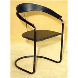 Short Black Metal Bar Chair X6