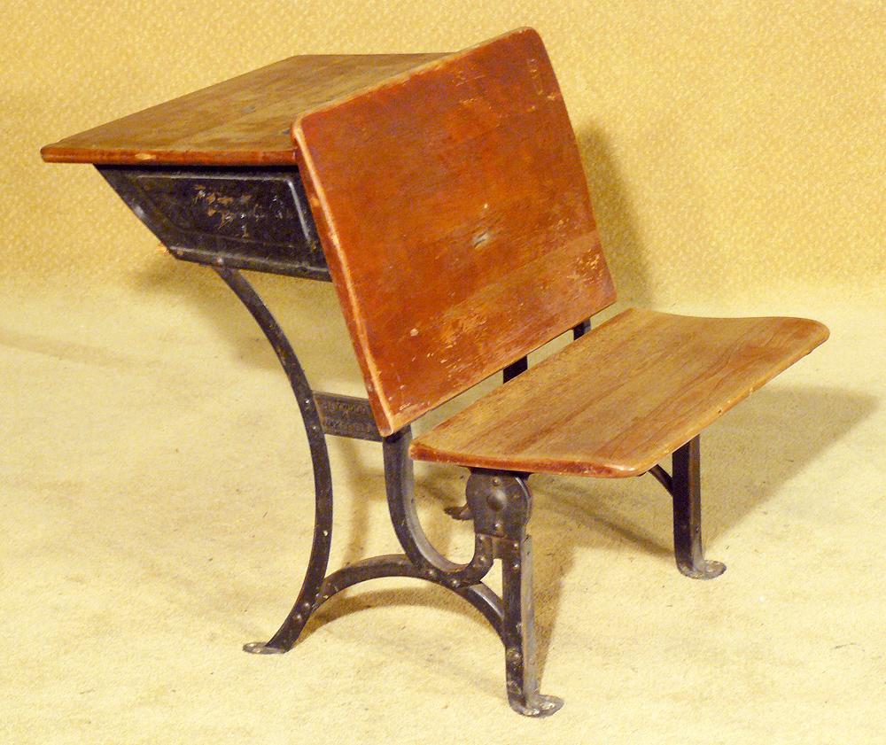 Antique Cast Iron School Desk Heywood Wakefield