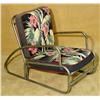 Image 1 : 1930's Chrome Arm Chair with Tropical Print cover