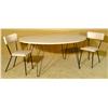 Image 1 : 1950's Atomic Pink Dinning Talbe with 2 Matching Chairs
