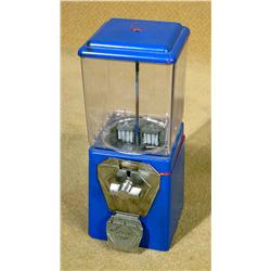 Vintage Blue Gumball Machine with Deco styling