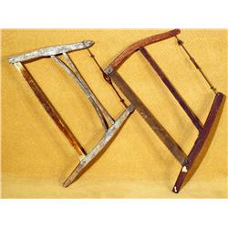 Pair of Antique Logger's Hand Saws Large 