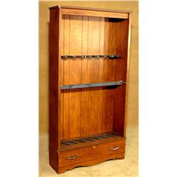 Pine Wood Gun Rifle Cabinet with Light Veneer