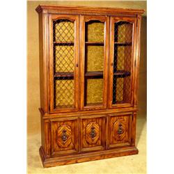 Large Colonial Style China Hutch Cabinet