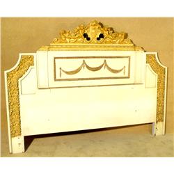 Large Neo Classic Gold & White Gold Headboard