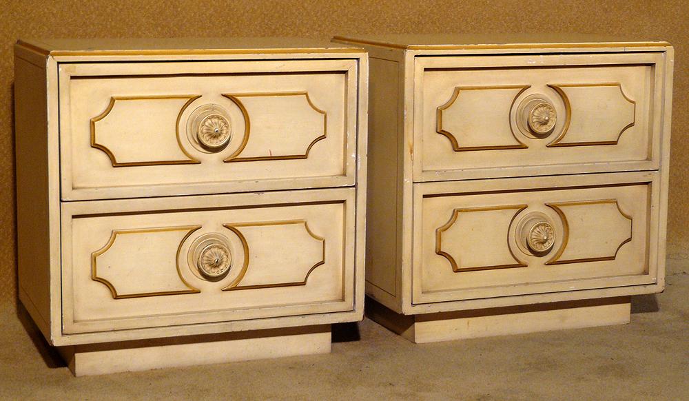 Two Chamber Cream Colored Nightstands
