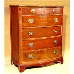 Vintage Curved Hi Boy Dresser