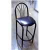Image 1 : 1980's Black Metal stool with blue seat