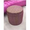 Image 1 : Gold and Purple Persian Print Ottoman