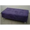 Image 1 : Modern Pruple Tufted Velvet with Silver Legs  