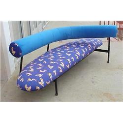 Unique Black Wire Frame Chaise Lounge with Pin Up Girl Print Cover