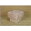 Image 1 : Light Tan Suede Covered Pedestal Ottoman Foot Stool X4