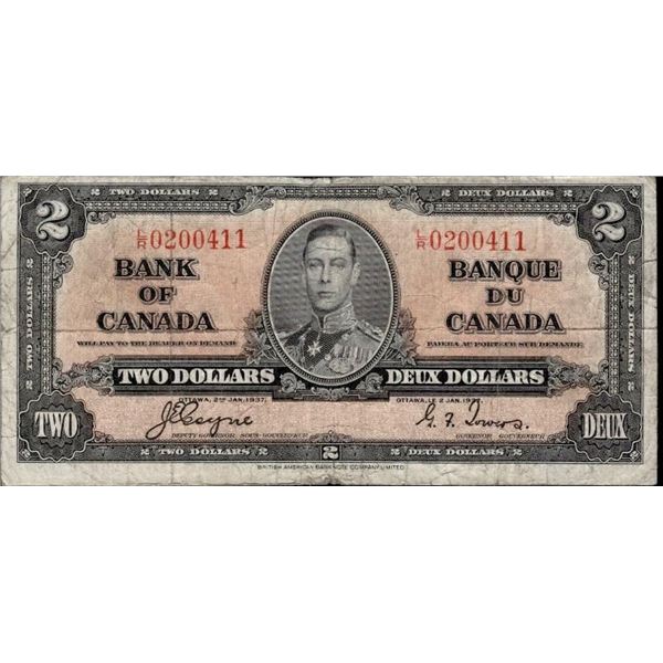 Bank of Canada 1937 Two Dollars - Coyne | Towers