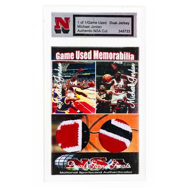 Michael Jordan Dual NSA Jersey Piece 1 of 1, Authe