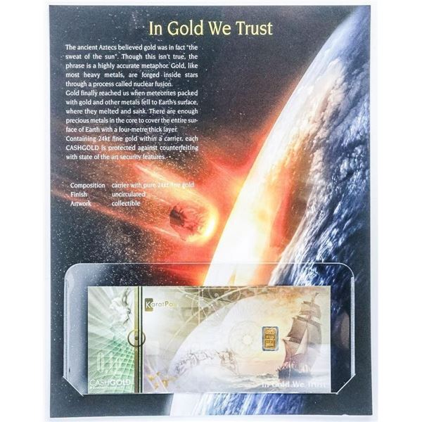 In Gold We Trust - 24kt .9999 Fine Gold Wafer With