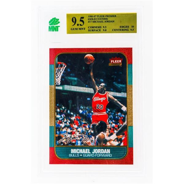 Michaeil Jordan 23kt Gold Card #57 1986-87 Fleer -