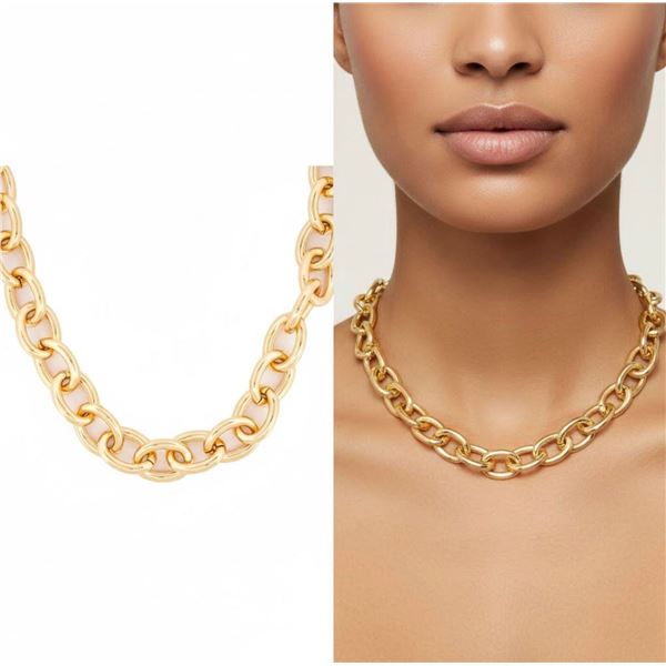 18kt Oro Laminado18" Rolo Link necklace /Chain