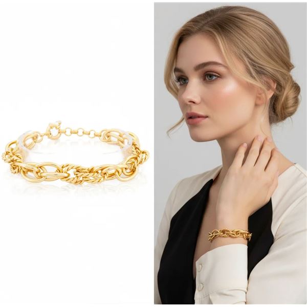 18kt Gold Overlay Oro Laminado Custom Interwoven O