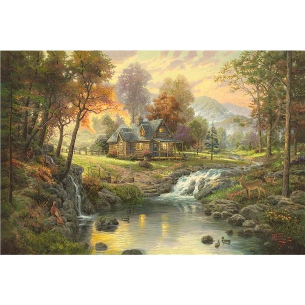 Thomas Kinkade (1958-2012) , MOUNTAIN RETREAT , Fi