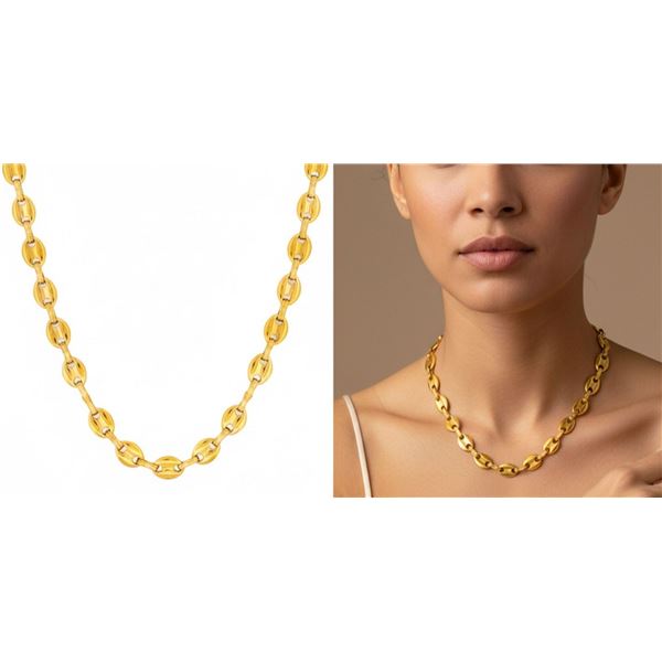 18kt Oro Laminado 22" Gucci Style Link Necklace