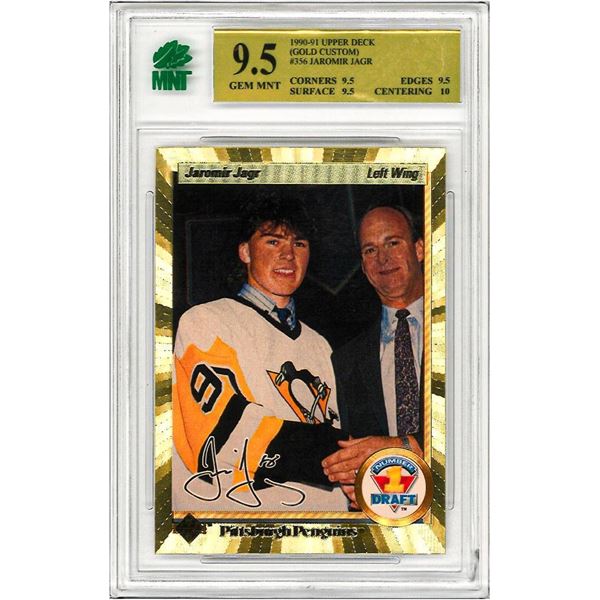 JAROMIR JAGR 1990-91 UPD # 356 PENGUINS ROOKIE Car