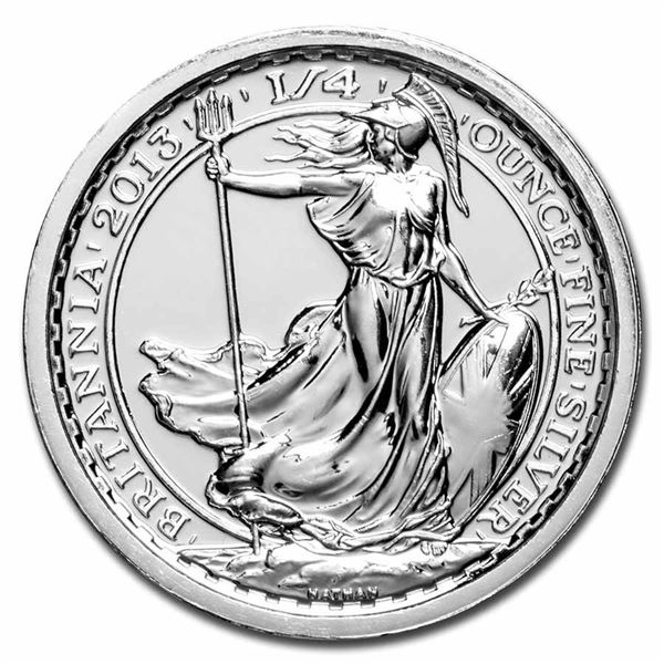 1/4 oz Silver Britannia BU (Random Year)