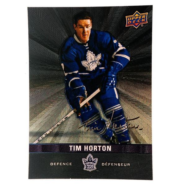 Tim Horton -Toronto Maple Leaf 23kt Gold Leaf Card