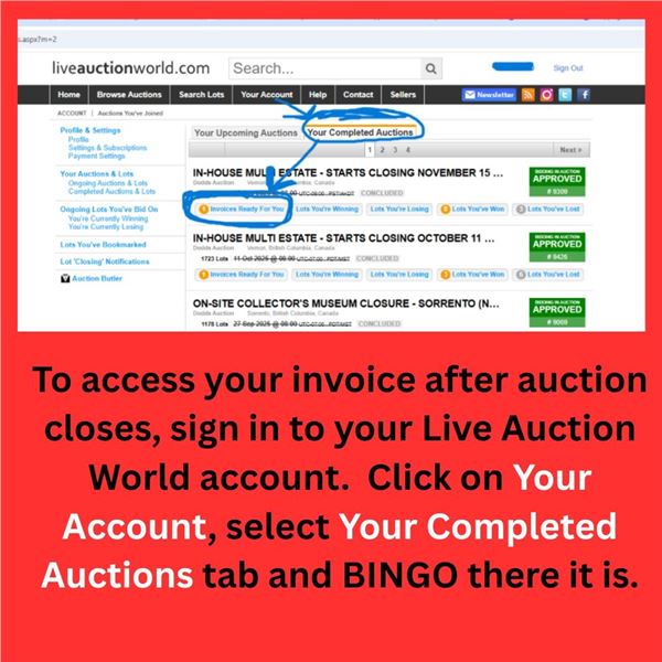 HOW TO ACCESS YOUR INVOICE