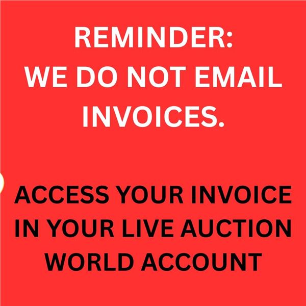 WE DO NOT EMAIL INVOICES