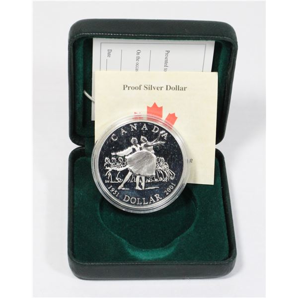 2001 ROYAL CANADIAN MINT PROOF SILVER DOLLAR