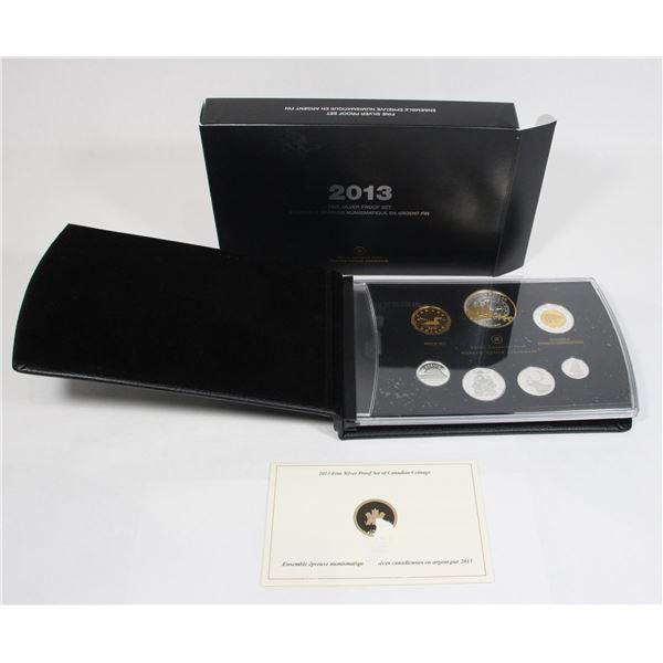 2013 ROYAL CANADIAN MINT FINE SILVER PROOF SET