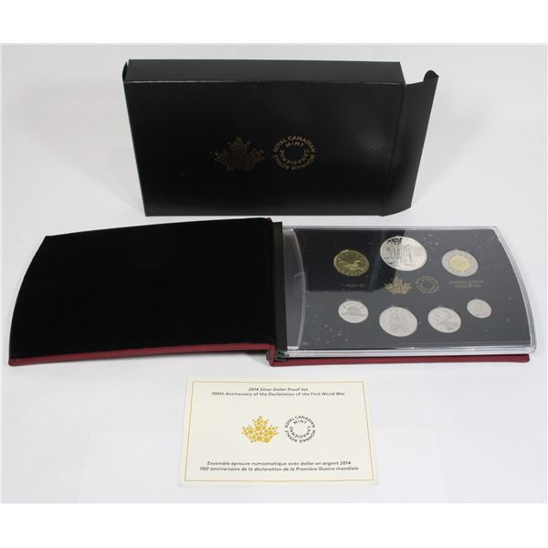 2014 ROYAL CANADIAN MINT SILVER DOLLAR PROOF SET