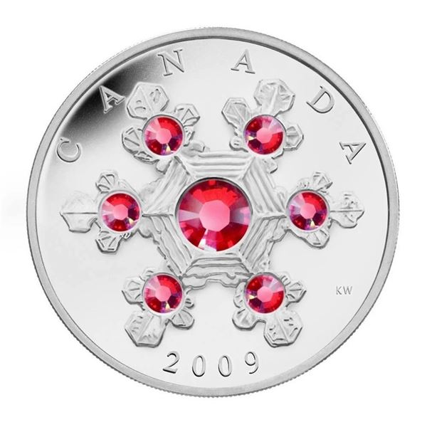 2009 CANADA #20 PINK CRYSTAL SNOWFLAKE