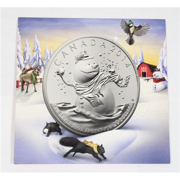 2014 1/4 OZ SILVER SNOWMAN #14