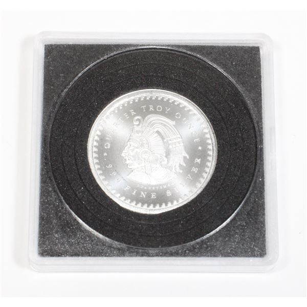 1/4 OZ AZTEC CALENDAR SILVER ROUND