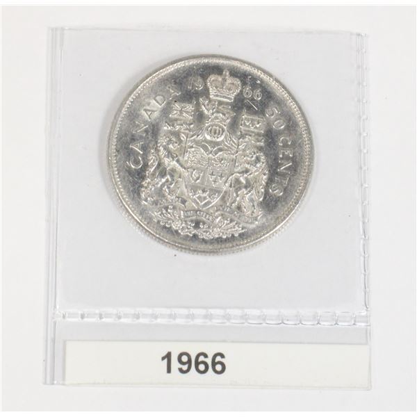 1966 CANADA SILVER HALF DOLLAR