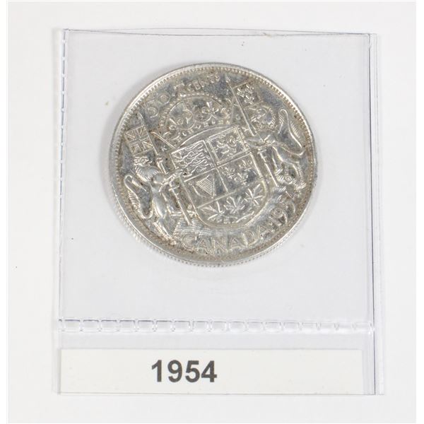 1954 CANADA SILVER HALF DOLLAR