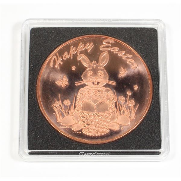 1 OZ HAPPY EASTER COPPER ROUND