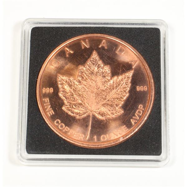 1 OZ CANADA MAPLE LEAF COPPER ROUND
